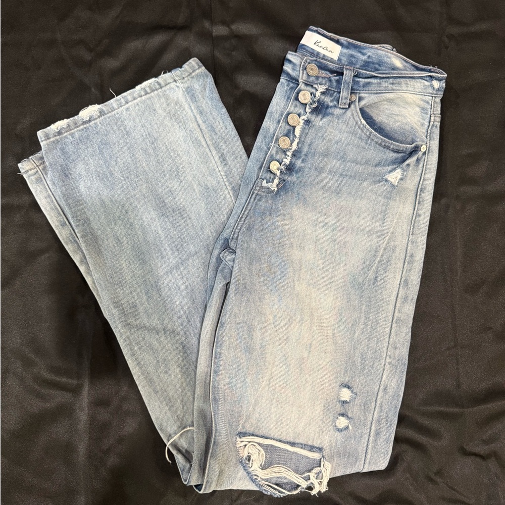 Kancan Light Blue Distressed Women Jeans
